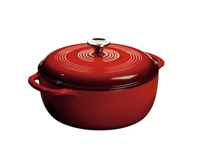 Lodge 6 Quart Enameled Cast Iron Dutch Oven