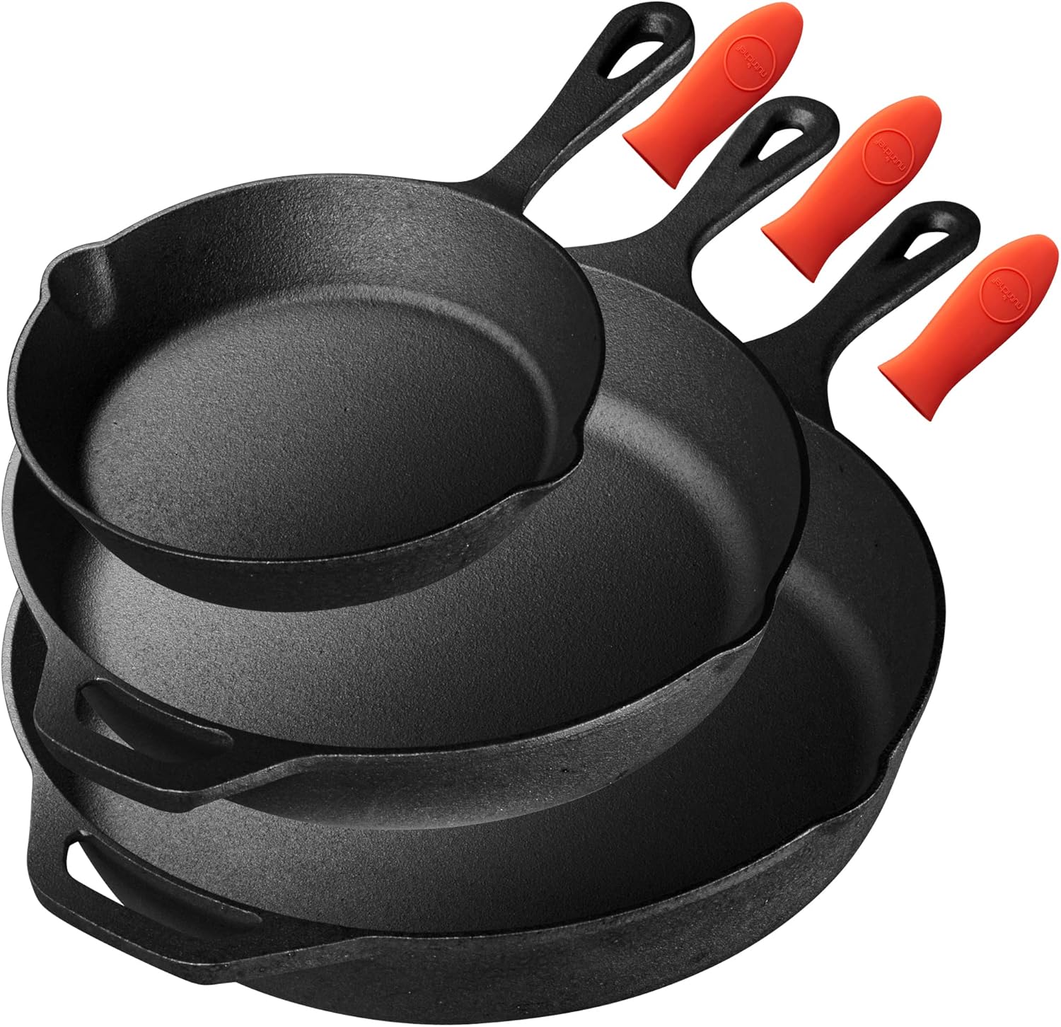 Utopia Kitchen 3-Piece Cast Iron Skillet Set (6, 8, 10 Inch)